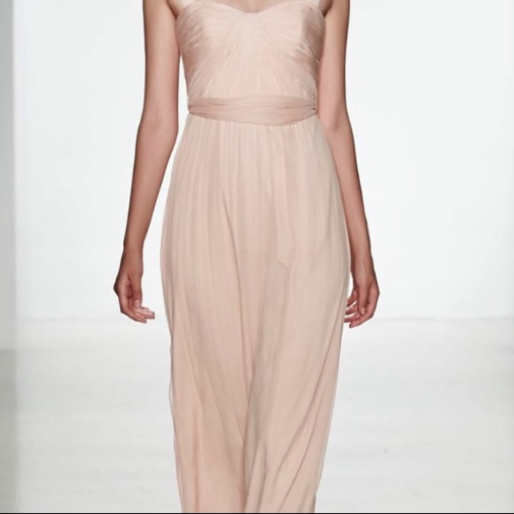 Amsale Blush Strapless Dress